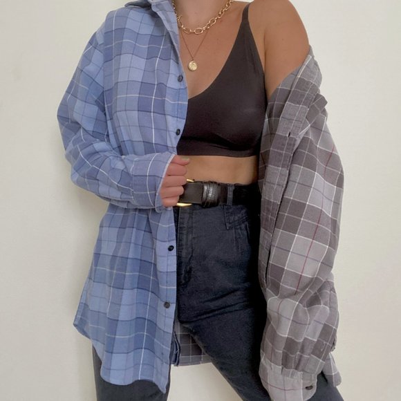 Reworked Franken Flannel in Grey & Blue - Picture 8 of 10